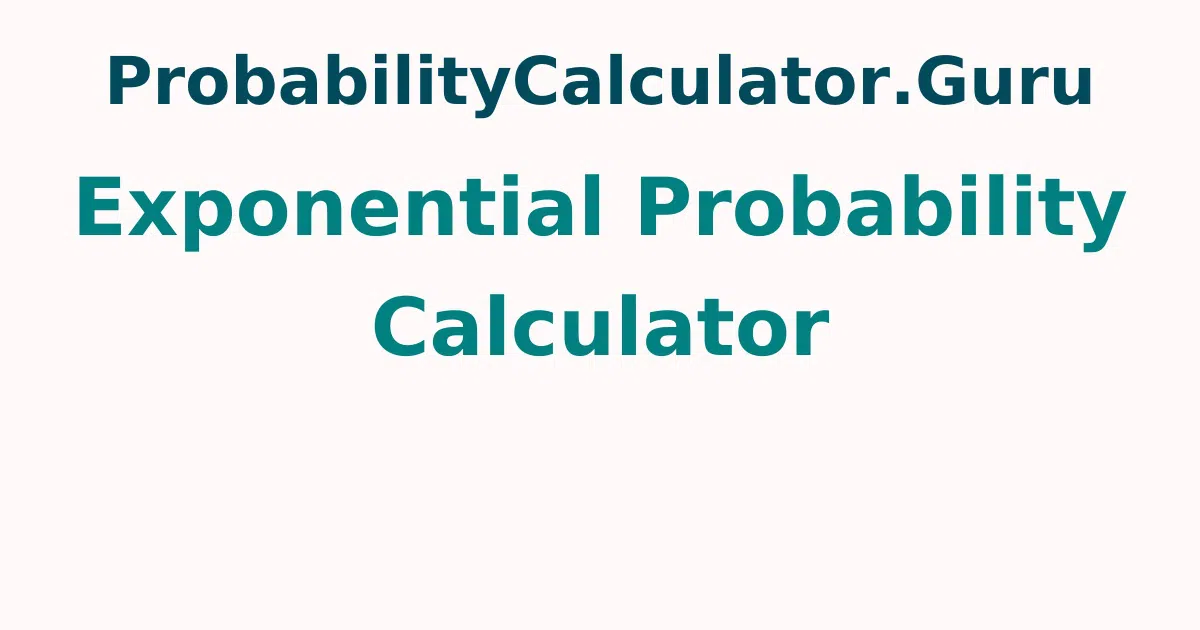 Exponential Probability Calculator