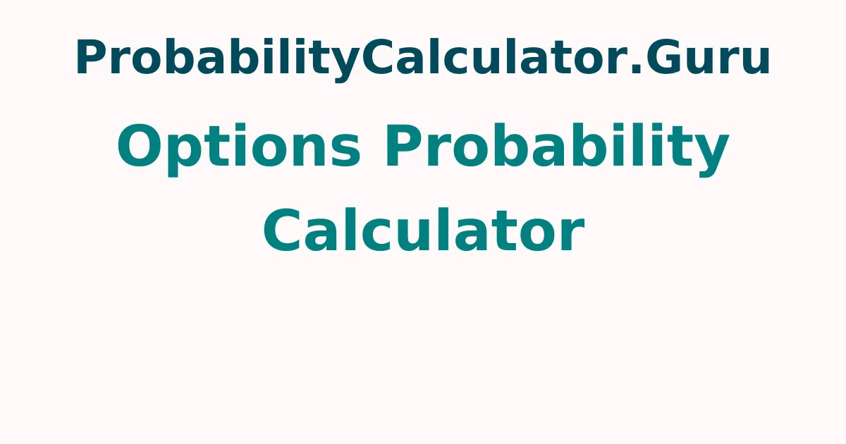 Options Probability Calculator