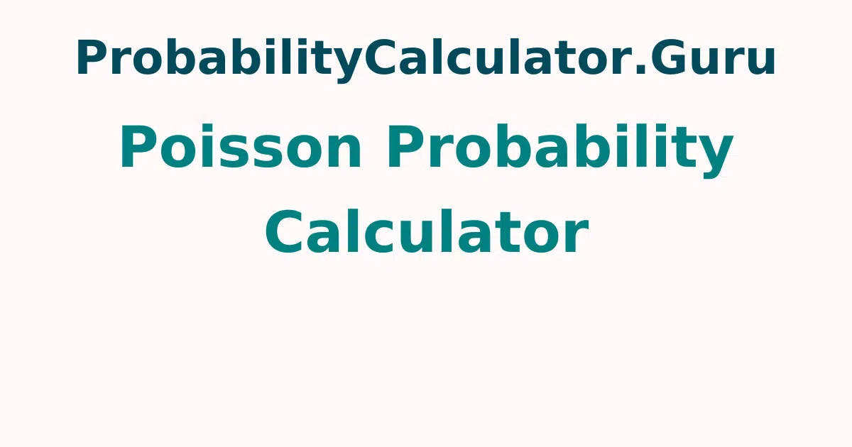 Poisson Probability Calculator