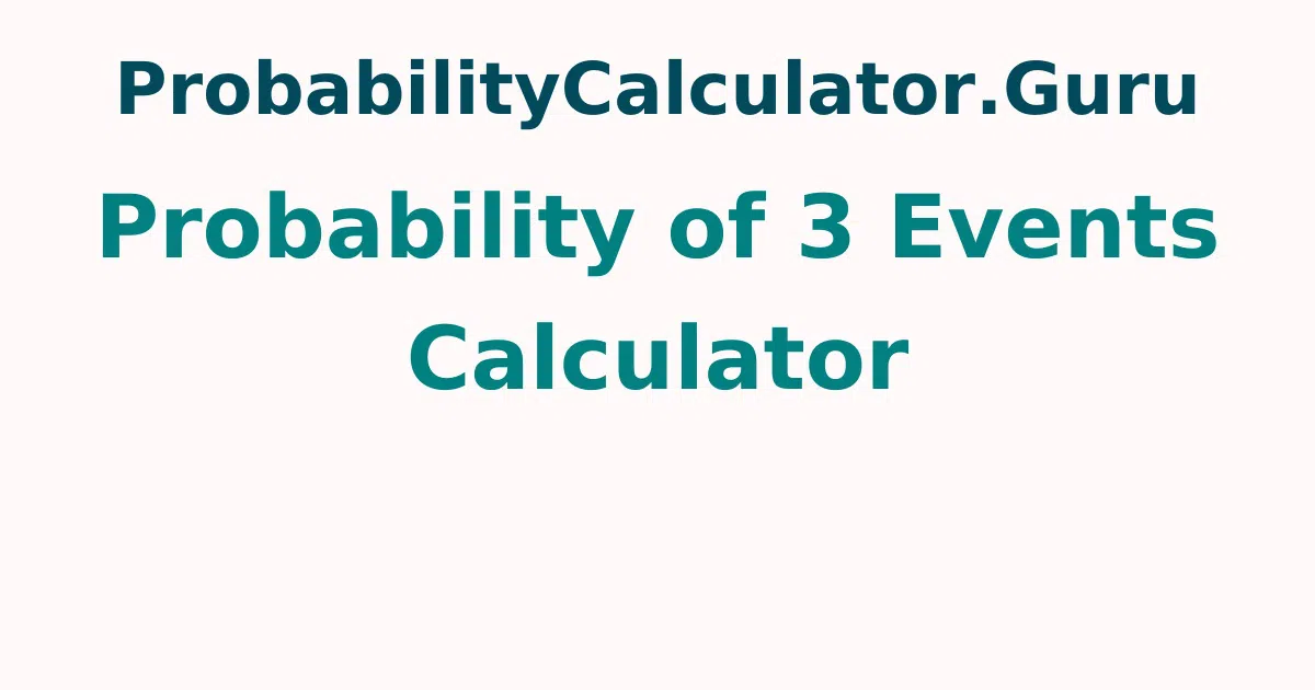 Probability of 3 Events Calculator